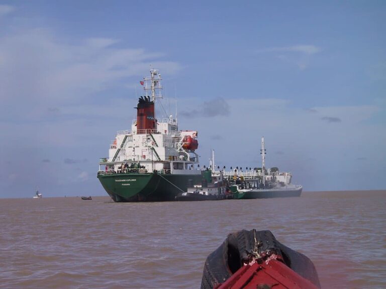 Oil lightering operations guyana